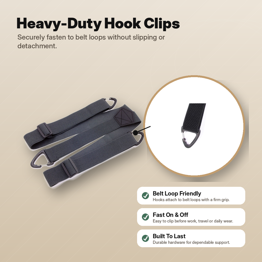 ⏰Men's X-Back Suspenders with Hook Clips