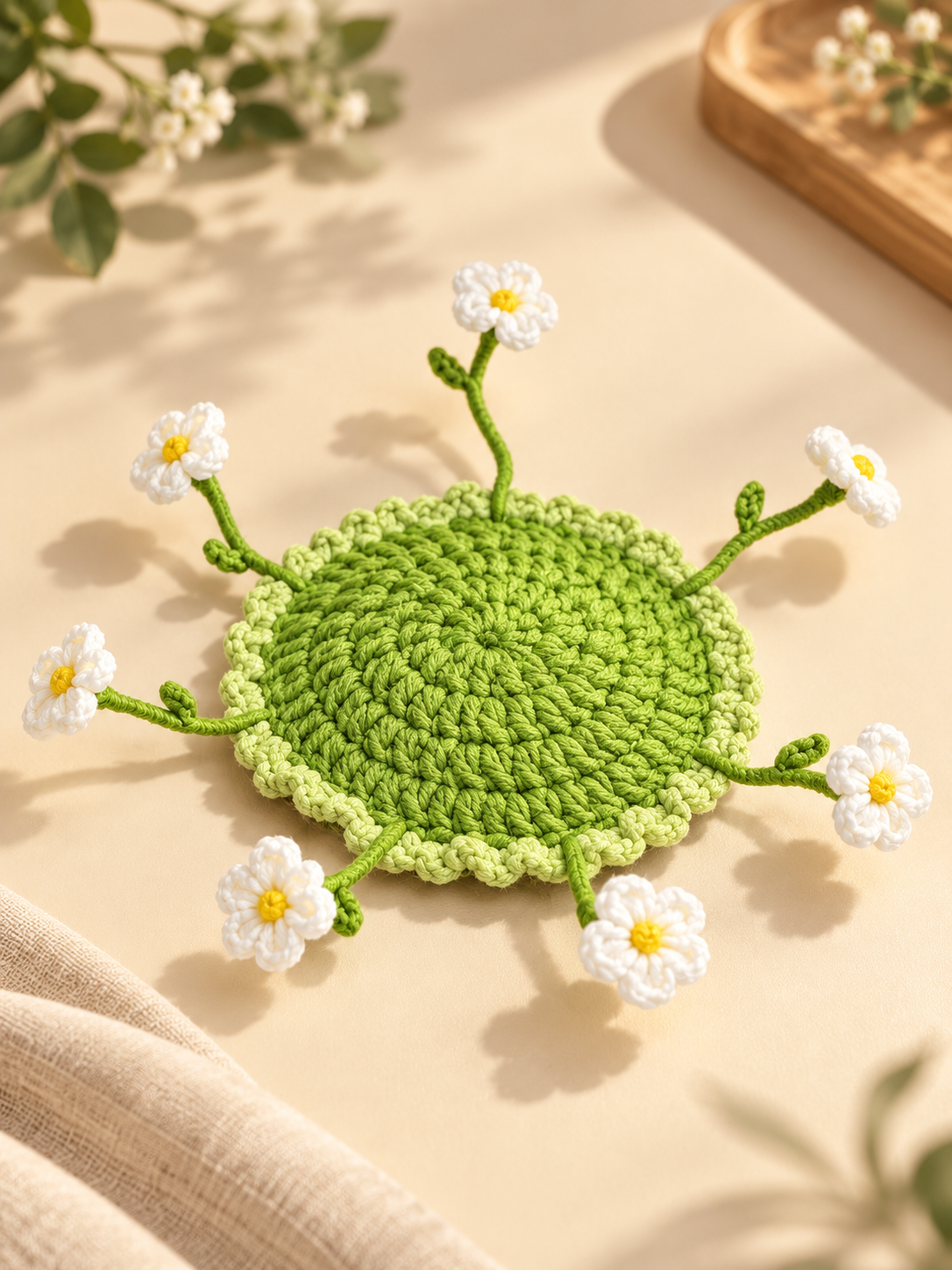 🌸49% OFF🌸 Handmade Crochet Flower Coasters | Blooming Floral Table Decor 🌷