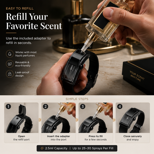 PULVÉA VANTA Refillable Perfume Bracelet | 2.5ml