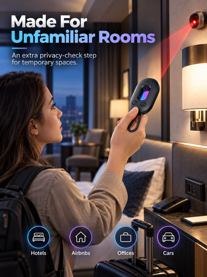 🕵️ Portable Hidden Camera Detector – Infrared Anti-Spy Privacy Scanner