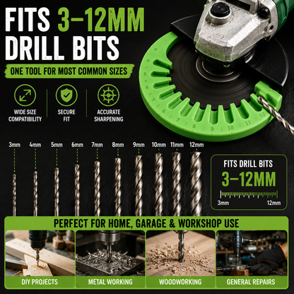 ⚡Angle Grinder Drill Bit Sharpener – 3–12mm Portable Sharpening To