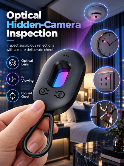 🕵️ Portable Hidden Camera Detector – Infrared Anti-Spy Privacy Scanner