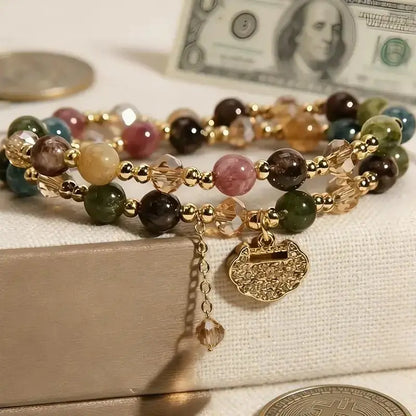 🏆Top Rated 4.9★｜5,000+ Happy Wearers｜Double-Strand Stacked Crystal Bracelet