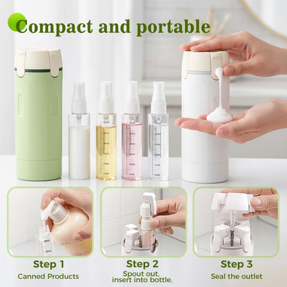 ✈️ 4‑in‑1 Leakproof Travel Bottles, 360° Rotary Toiletry Organizer 🧴
