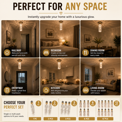 ✨Crystal Ice Pillar Bulb – Decorative Crystal Glow Light for Home Decor