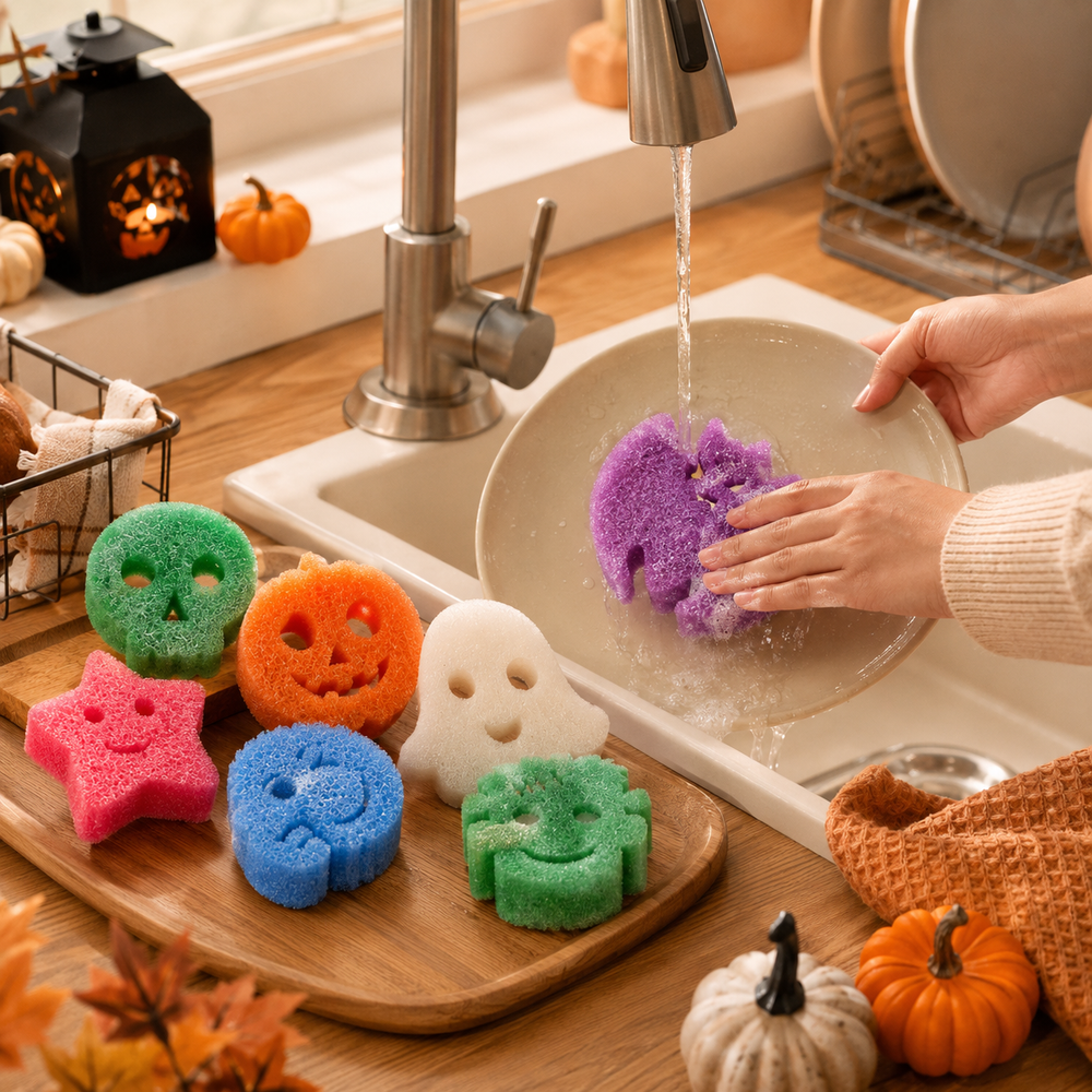 Ghost Halloween cleaning sponge
