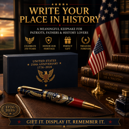 🇺🇸 America 250th Anniversary Commemorative Pen Gift Set | 1776–2026 Patriotic Keepsake