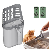 All-in-One Pet Waste Scooper + 1 Roll of Waste Bags