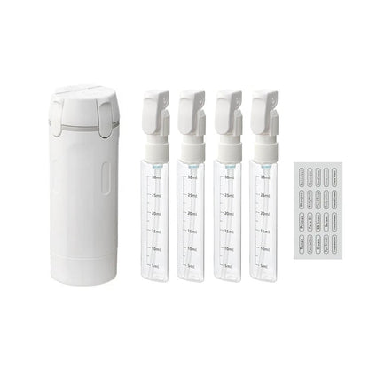 ✈️ 4‑in‑1 Leakproof Travel Bottles, 360° Rotary Toiletry Organizer 🧴