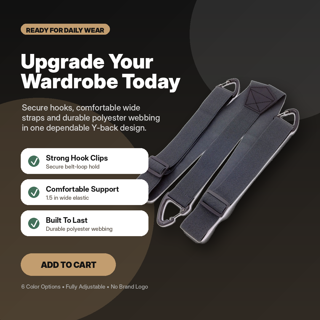 ⏰Men's X-Back Suspenders with Hook Clips