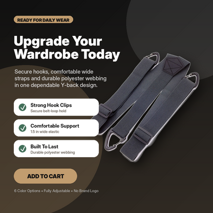⏰Men's X-Back Suspenders with Hook Clips