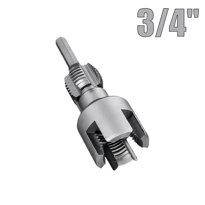 🔧 1/2'' & 3/4'' PVC Pipe Threading Tool – Integrated Internal & External Thread Cutter for Plumbing DIY Repairs