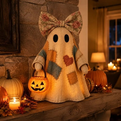 🔥🎁【Halloween Gifts】Lighted Vintage Patchwork Ghost