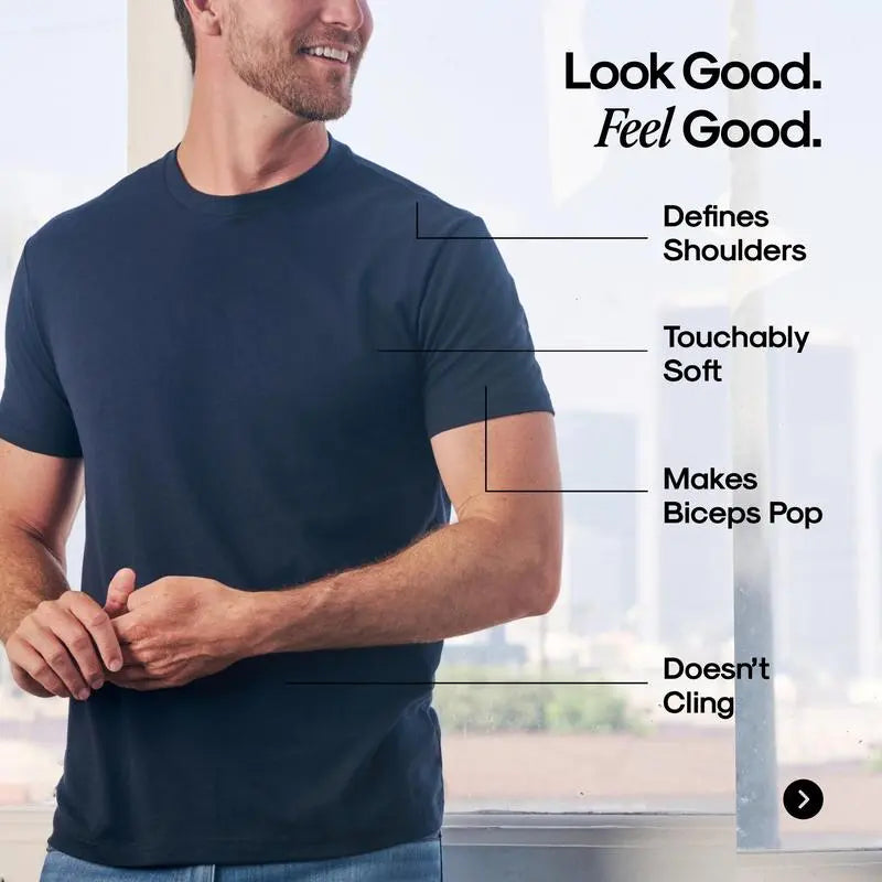 👕 Men’s Premium Crew Neck T-Shirt 4-Pack