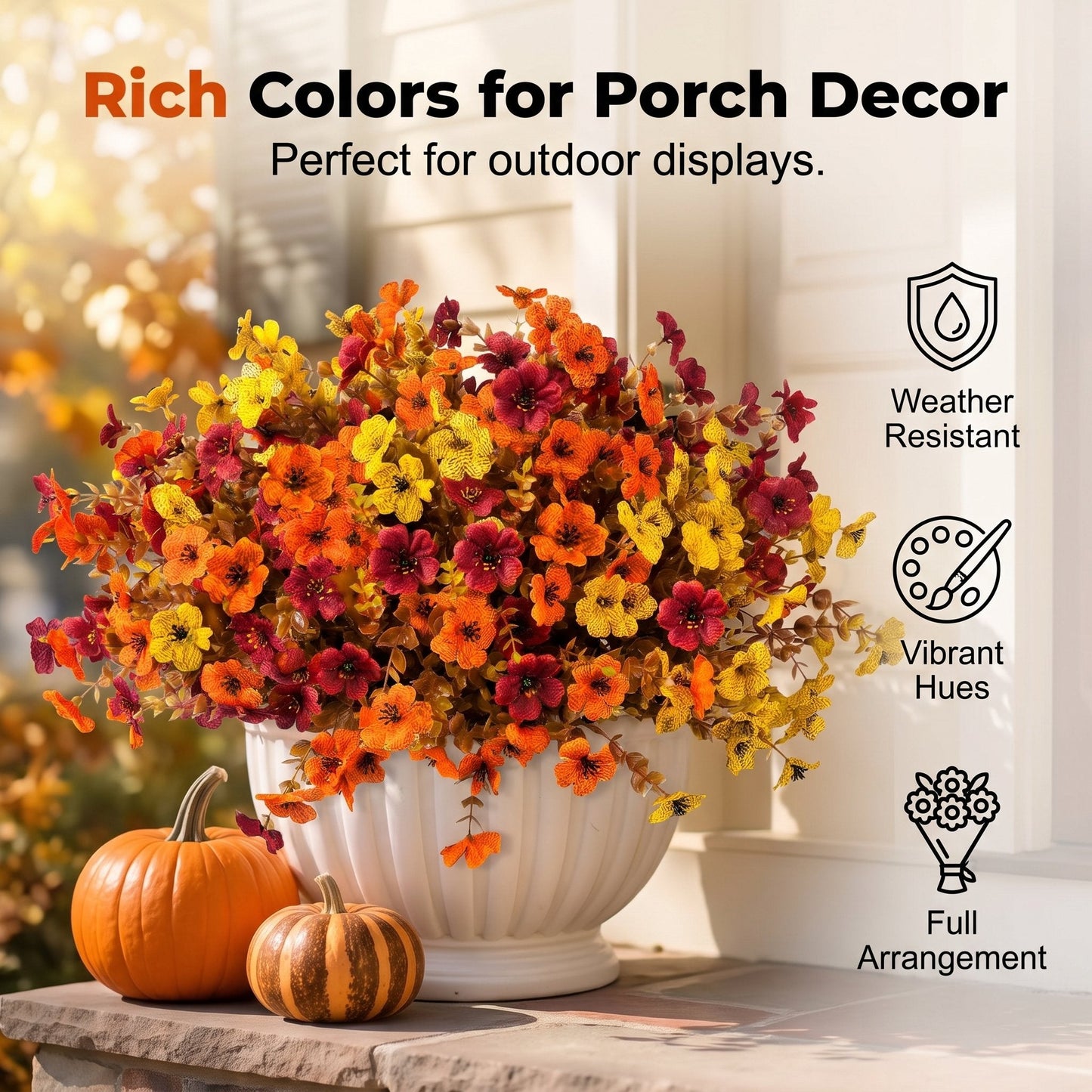 🔥Bestseller🍂Fall & Halloween Fake Flower Bouquet🧡