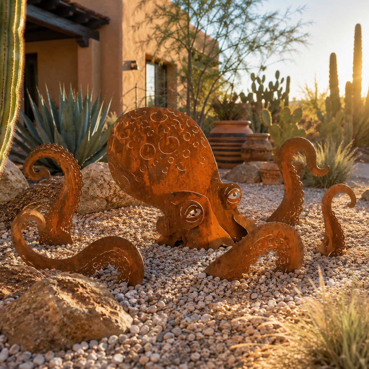 🔥Last Day 49% OFF🔥- 🐙Rust Patina Giant Squid Garden Sculpture