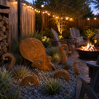🔥Last Day 49% OFF🔥- 🐙Rust Patina Giant Squid Garden Sculpture