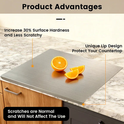 🔥🥩 SteelGuard™ Stainless Steel Chopping Board  ✨