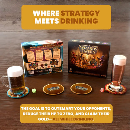 Wizards Tavern Strategy Drinking Card Game for Adults 21+