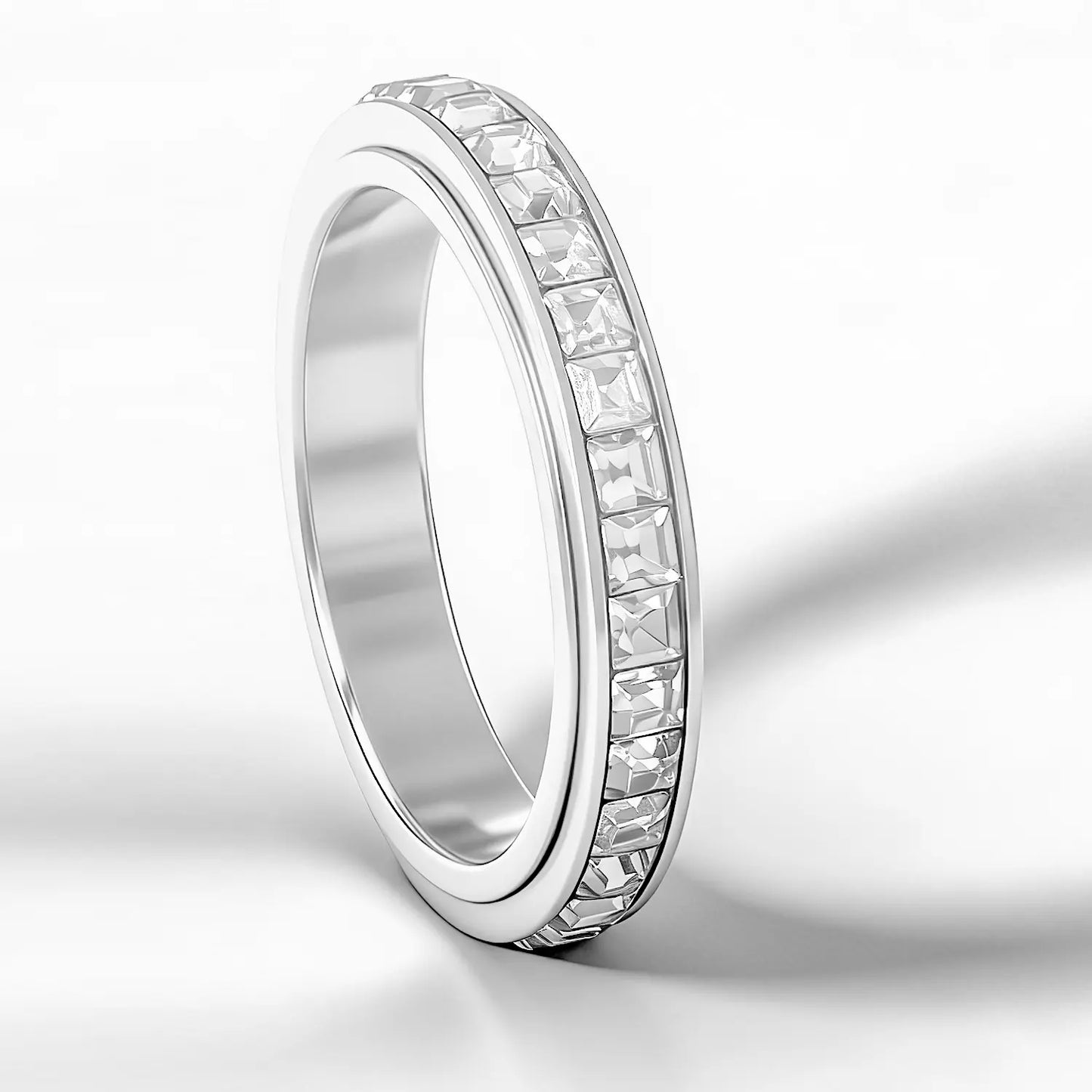 💥New Arrival | September Laurel Anxiety Rings for Women and men Titanium Steel Spinner Fidget Band