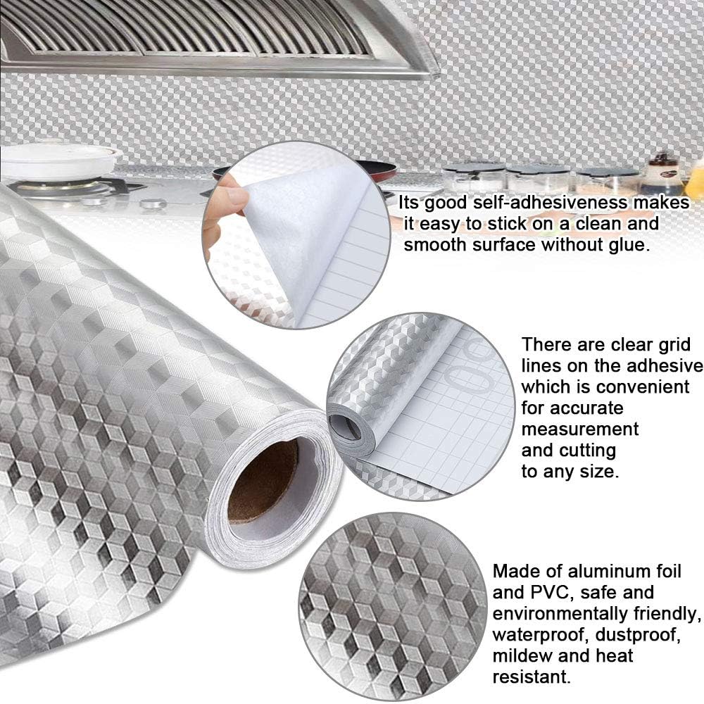 ✨🏡 Kitchen Shield™ Aluminum Foil Wallpaper | Waterproof • Oil-Proof • Heat Resistant • Peel & Stick Upgrade