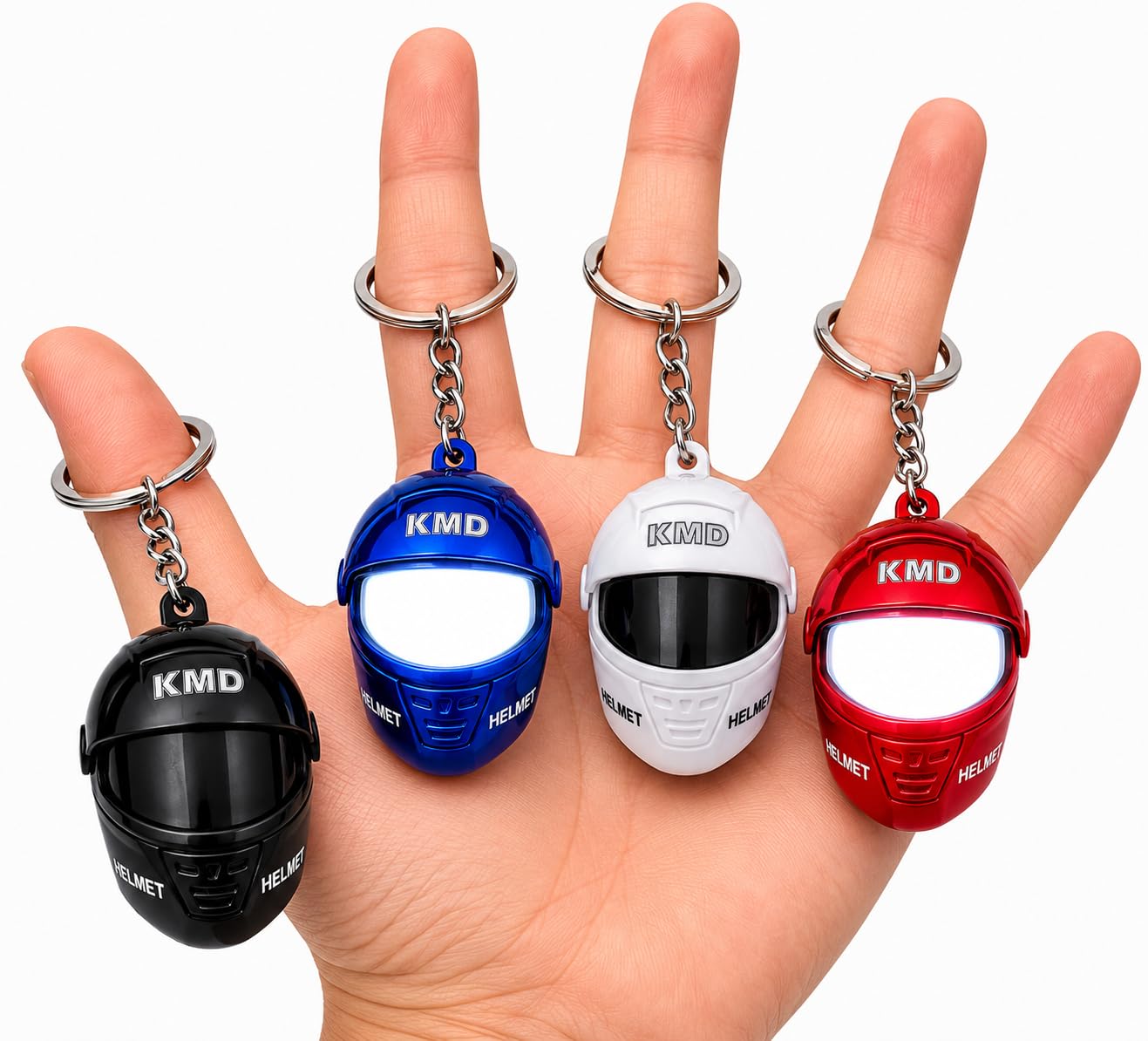 🏍️ Motorcycle Helmet LED Keychain with Light – Limited Time Sale