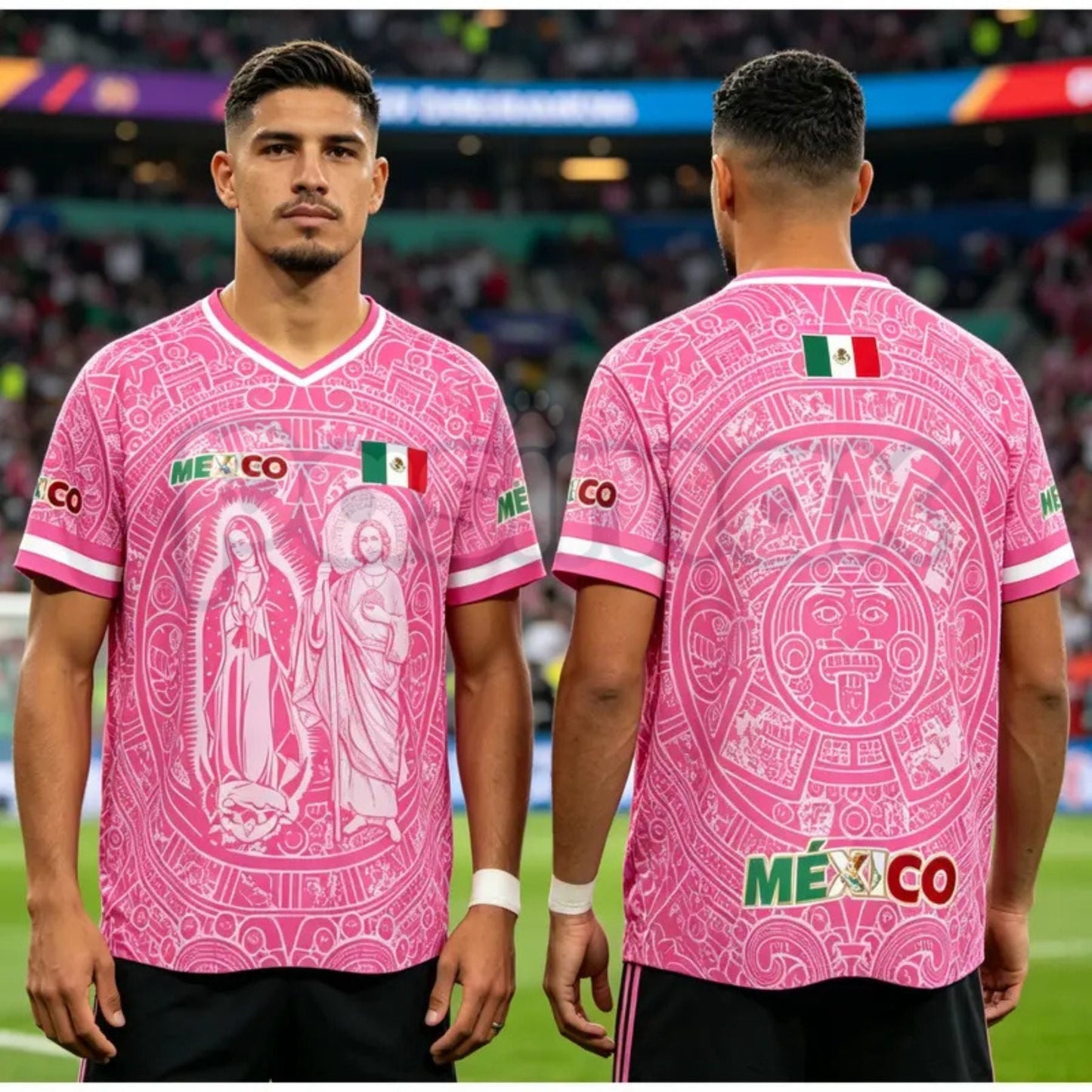 ⚡️Flash Sale｜Men's Light Pink Virgencita & San Juditas Mexico 2026 Soccer Jersey