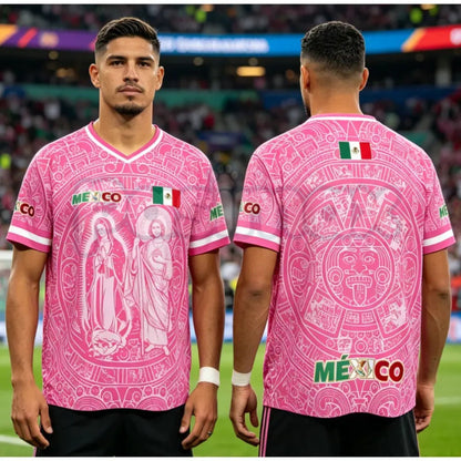 ⚡️Flash Sale｜Men's Light Pink Virgencita & San Juditas Mexico 2026 Soccer Jersey