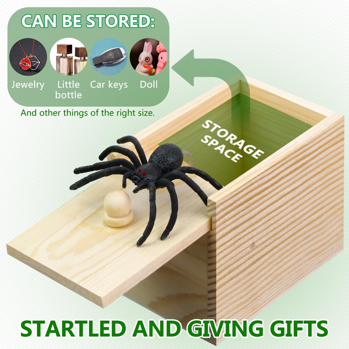 ⚡Hot Sales 49% OFF🔥Wooden Spider Gag Box