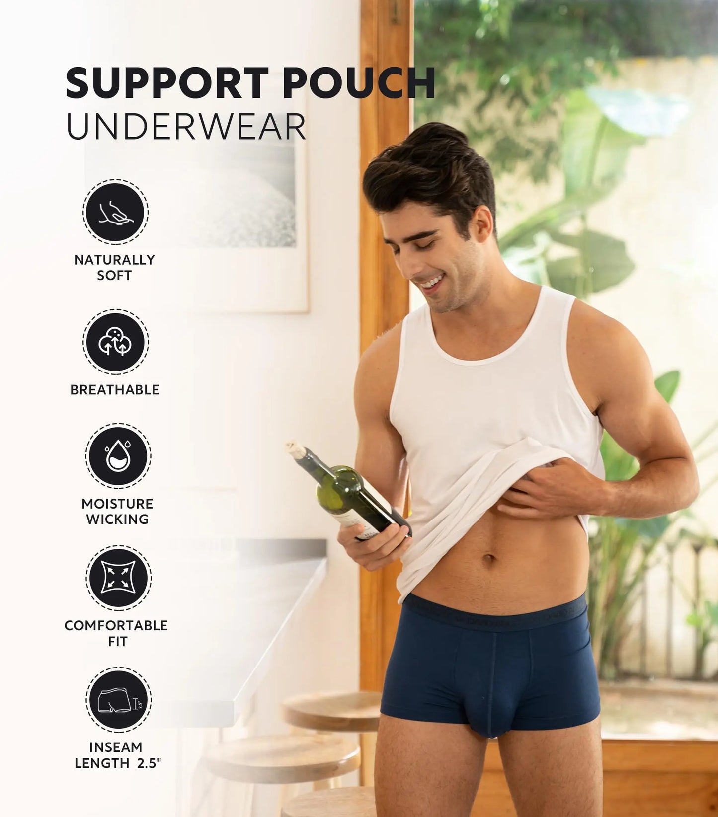 🔥[Father's Day Gift] ❄️SUMMER ESSENTIAL🔥 Men's Dual-Pouch Ice Silk Trunks(4PCS)