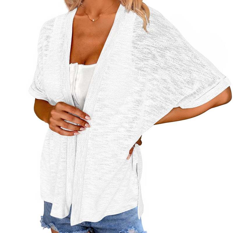 🔥2026 summer trend | Summer Short Sleeve Open Front Beach Coverup