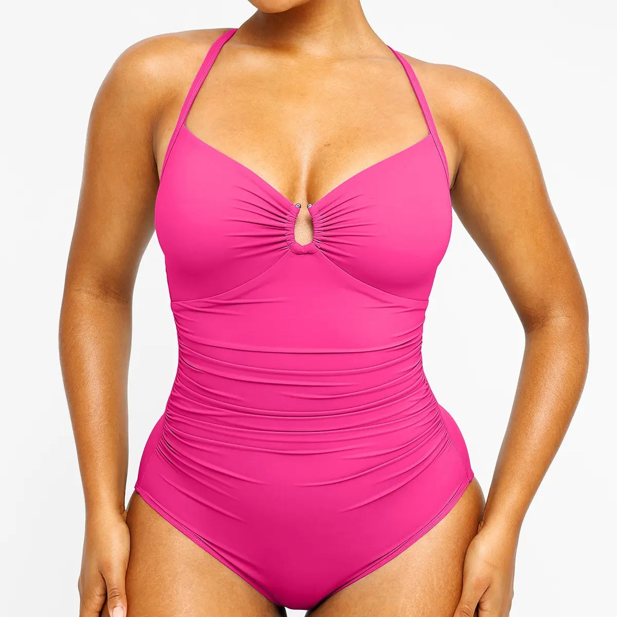 🔥2026 summer trend | Women's U-Ring Cut Out Slimming Swimwear One Piece Tummy Tucking Bathing Suit