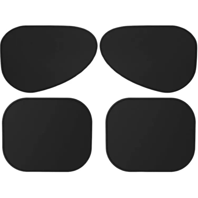2/4-Pack Car Window Sun Shades - Static Cling UV Blocker & Glare Protector, Foldable Auto Accessories for Sedans & SUVs