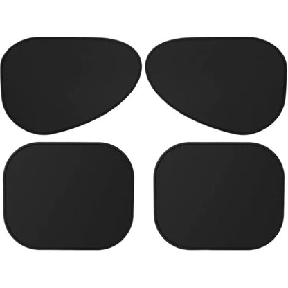 2/4-Pack Car Window Sun Shades - Static Cling UV Blocker & Glare Protector, Foldable Auto Accessories for Sedans & SUVs