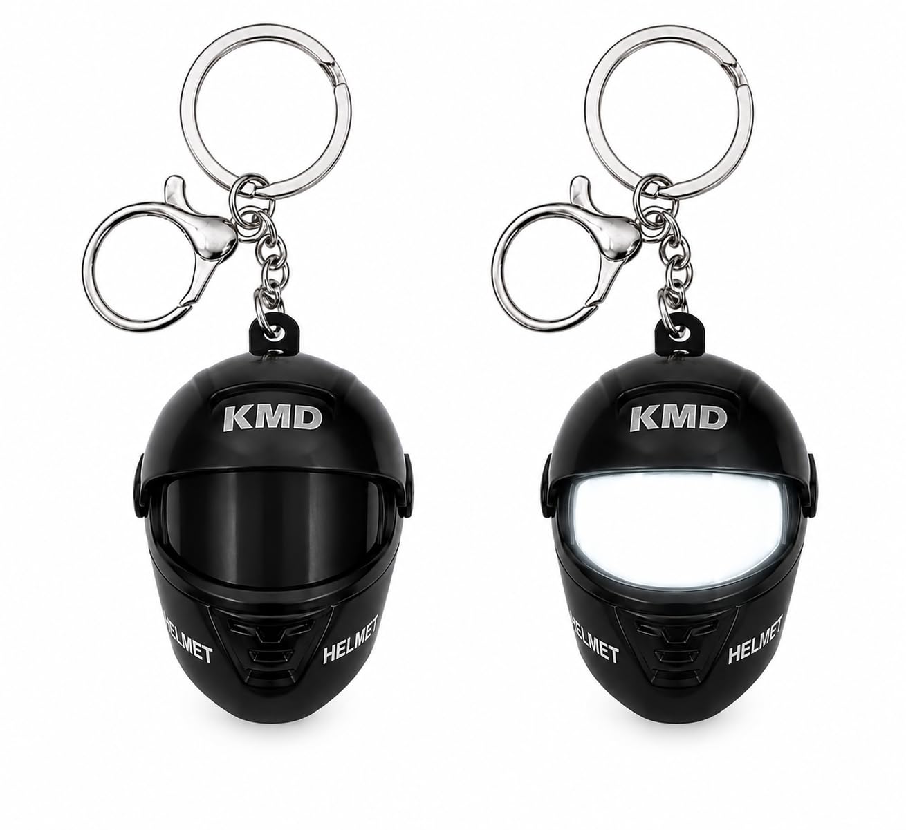 🏍️ Motorcycle Helmet LED Keychain with Light – Limited Time Sale