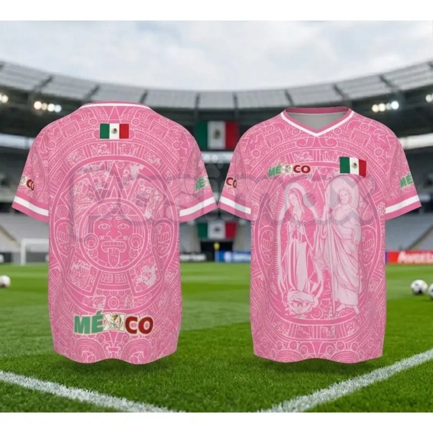 ⚡️Flash Sale｜Men's Light Pink Virgencita & San Juditas Mexico 2026 Soccer Jersey