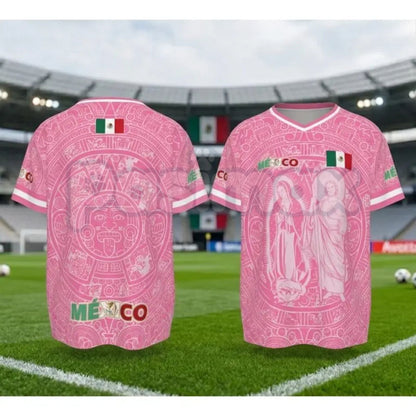 ⚡️Flash Sale｜Men's Light Pink Virgencita & San Juditas Mexico 2026 Soccer Jersey