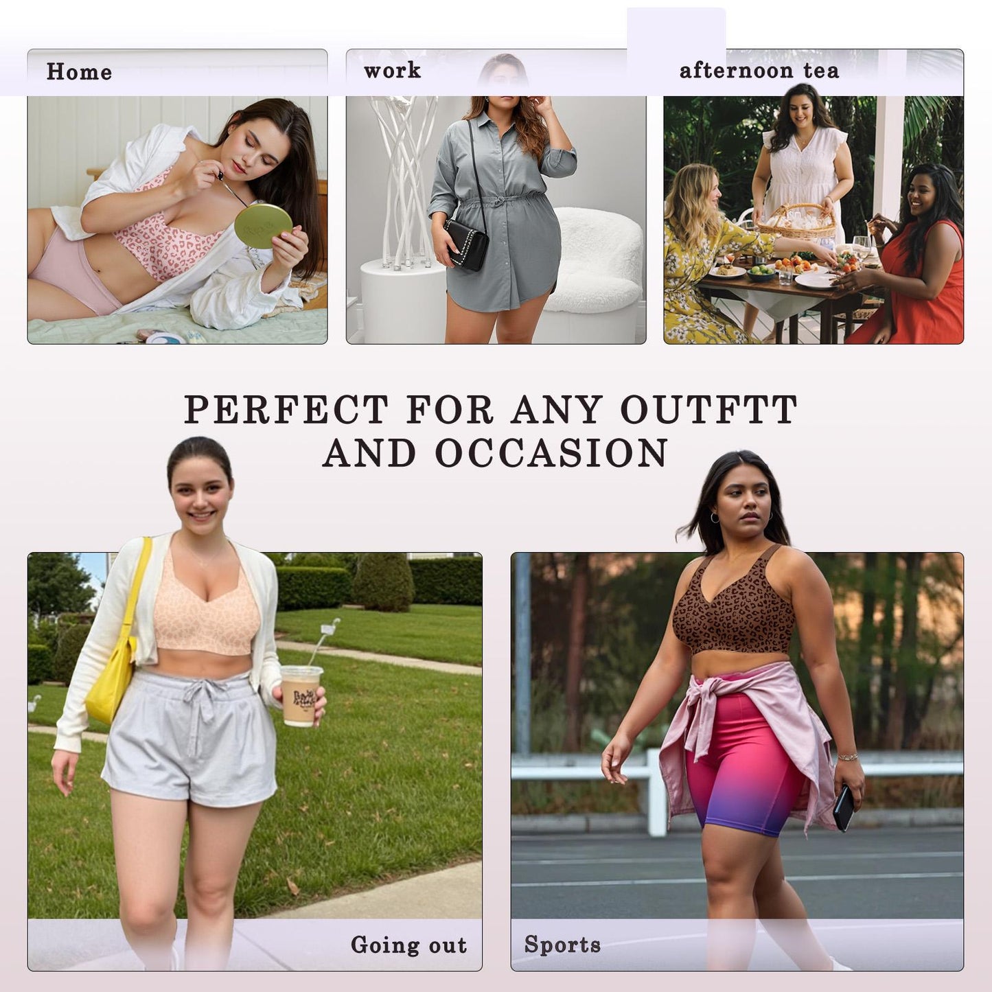 Women's wire-free full cup