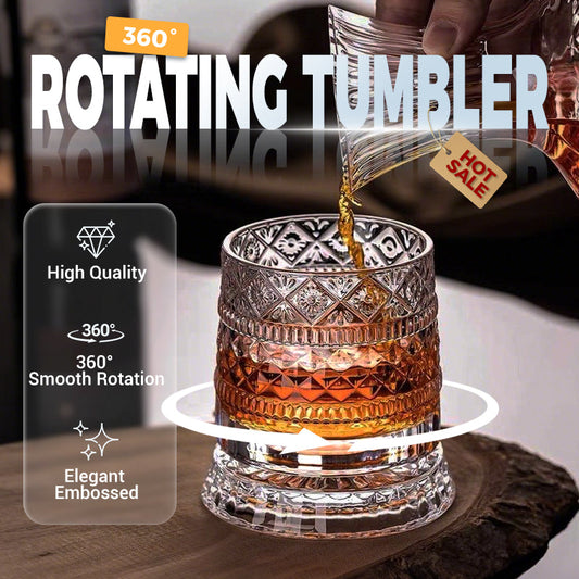 🎁🔥Luxury 360° Spinning Crystal Glass