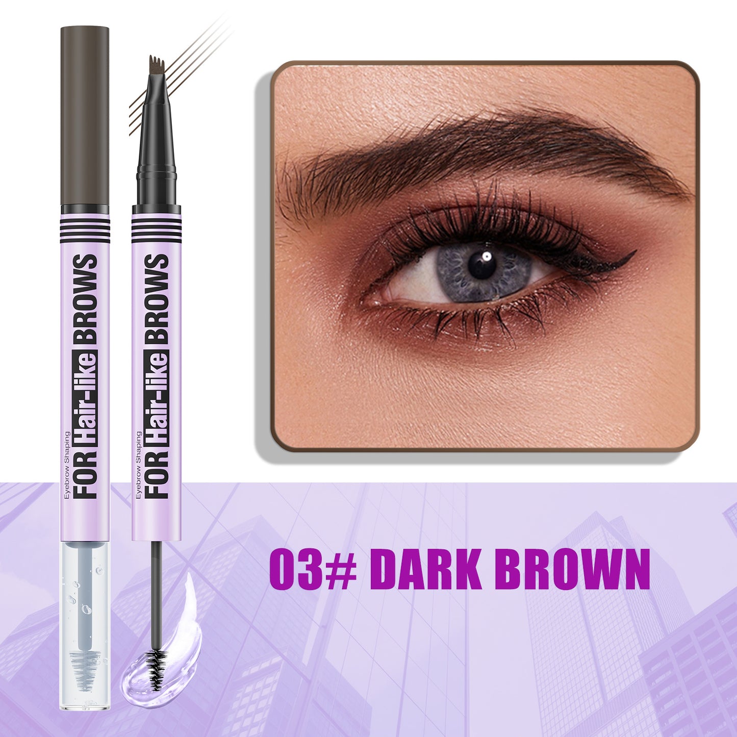 🔥 Hot Sale | Waterproof 2-in-1 Micro-Fork Eyebrow Pen & Setting Gel