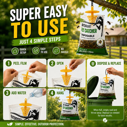 ⚡️Flash Sale｜Outdoor Disposable Hanging Fly Traps (8-Pack)