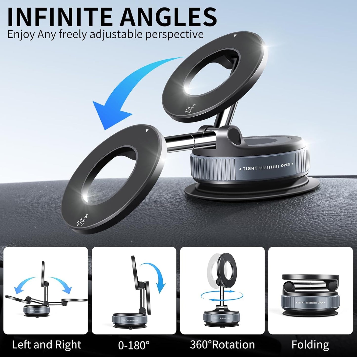 🔥Bestseller｜800+ Sold Daily｜Foldable Magnetic Car Mount