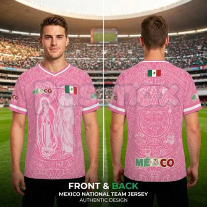 ⚡️Flash Sale｜Men's Light Pink Virgencita & San Juditas Mexico 2026 Soccer Jersey