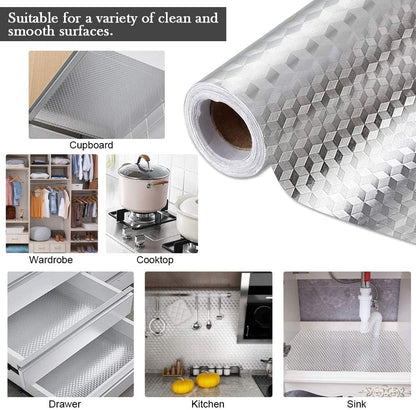 ✨🏡 Kitchen Shield™ Aluminum Foil Wallpaper | Waterproof • Oil-Proof • Heat Resistant • Peel & Stick Upgrade
