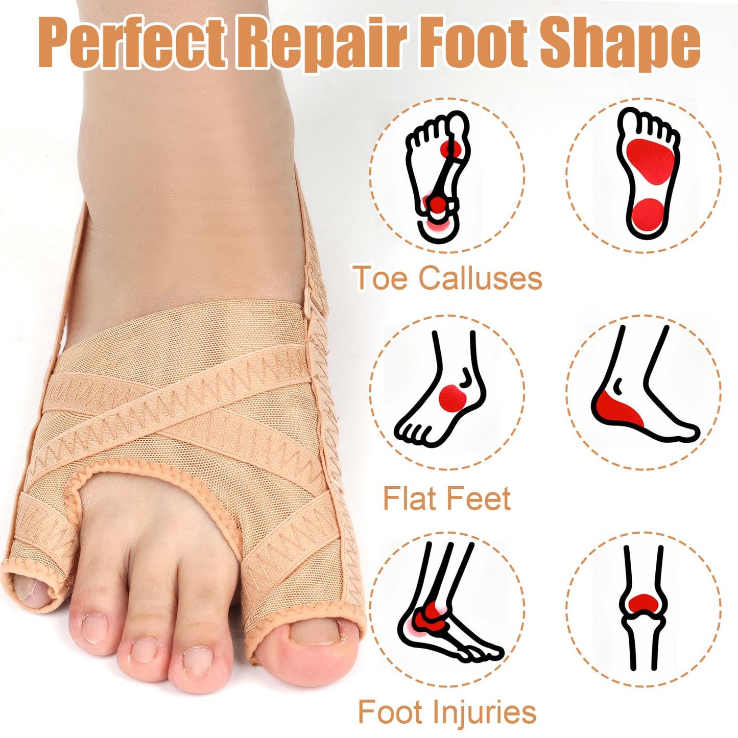 Bunion Corrector Socks With Heel Strap