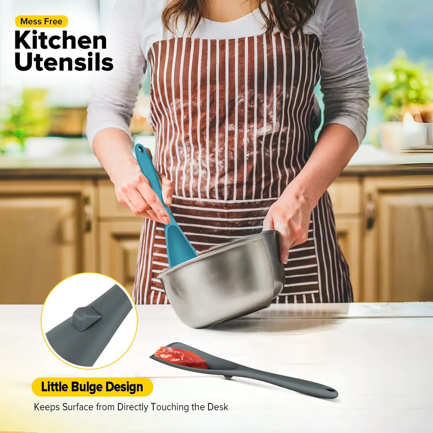 Pack of 2 Cooking Spoons for Non stick Cookware