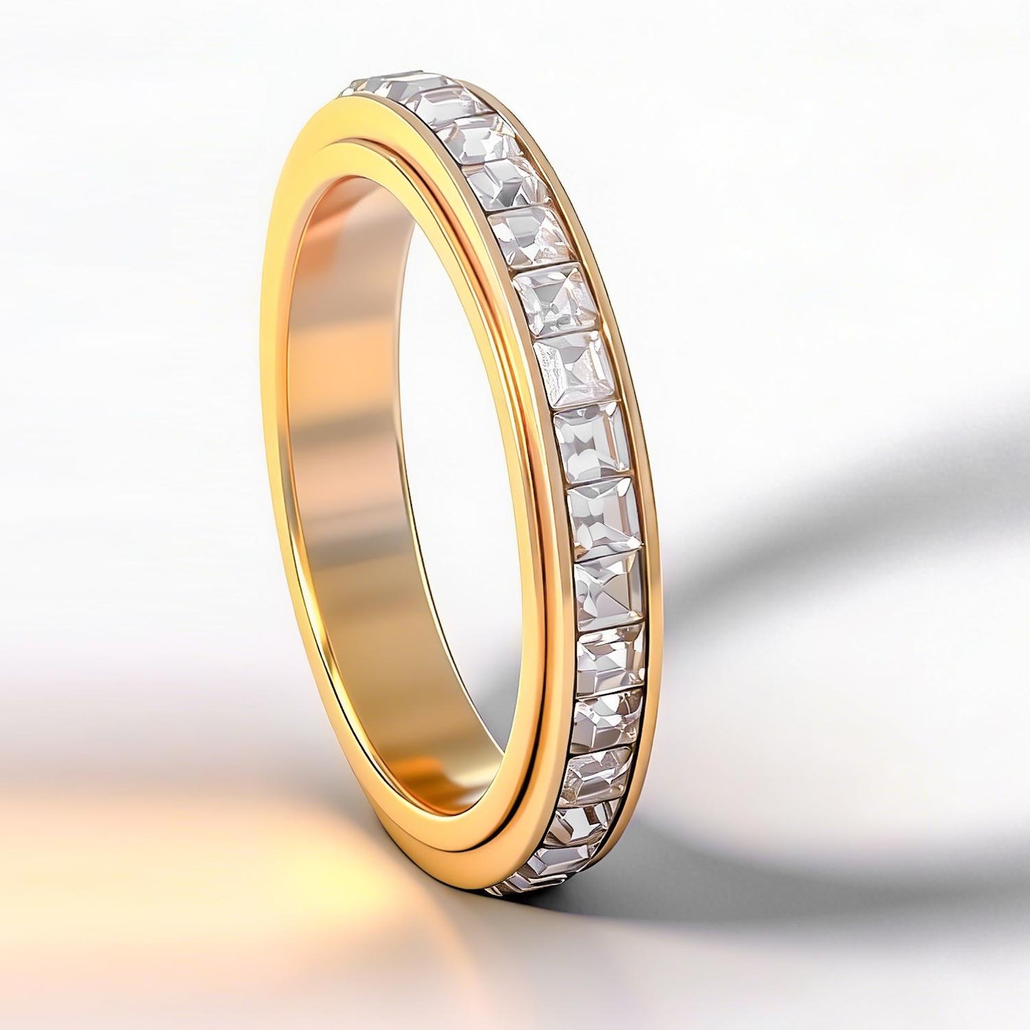 💥New Arrival | September Laurel Anxiety Rings for Women and men Titanium Steel Spinner Fidget Band