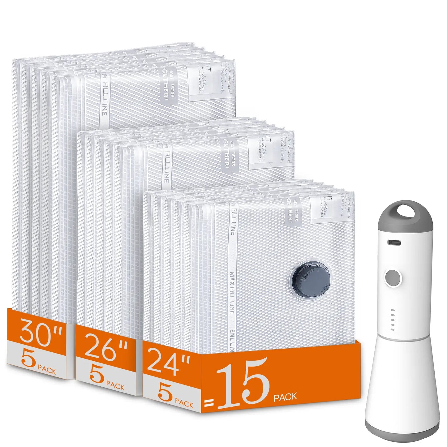 ✈️ Pack More, Travel Smarter | Cordless Vacuum Bag Set