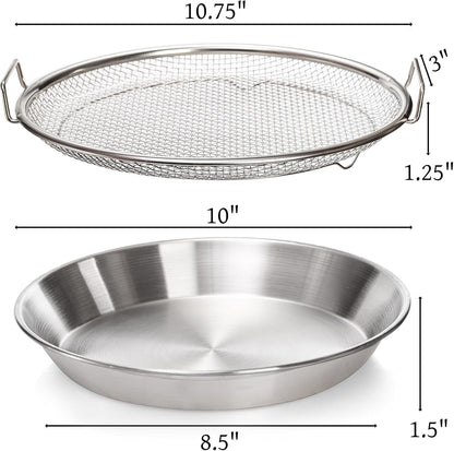 Stainless Steel Heavy-Duty Frying & Oil-Draining Rack with Tray