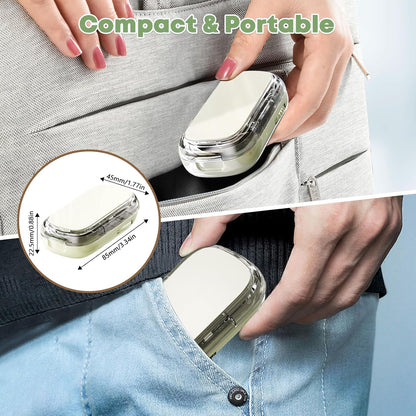 Upgrade-Designed Compact Pill Splitter Box-3-in-1 Medicine Cutter